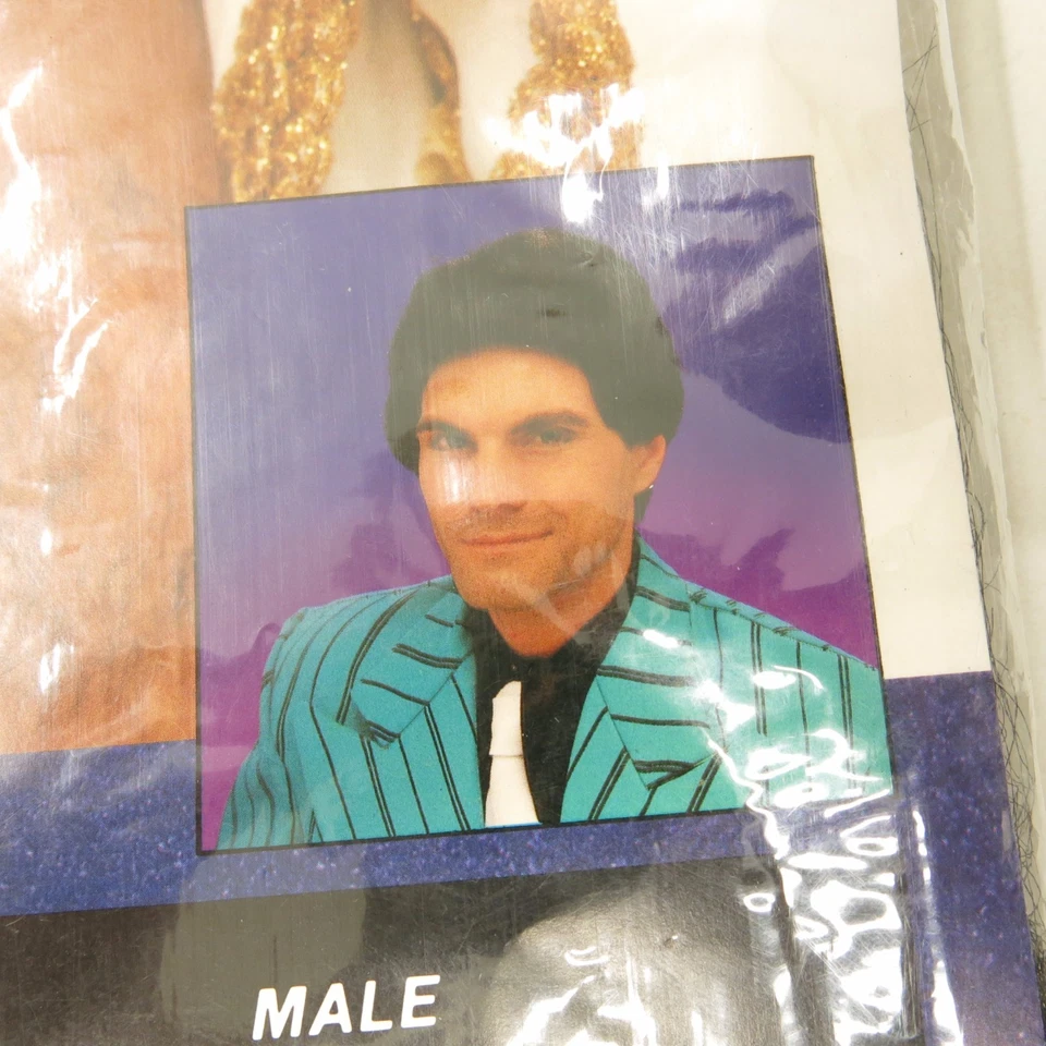 Peluca lavable vintage de los 90 NOS Rubie's Designer Mascarada para hombre Rock Star Foto 2 de 4