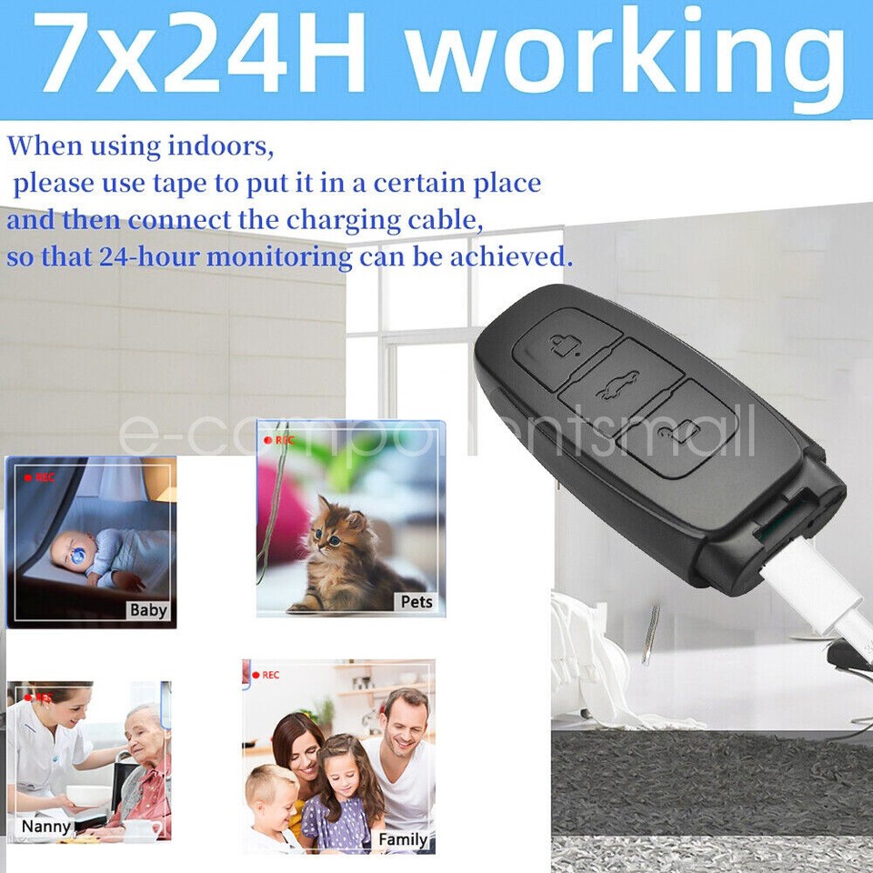 Portable 1080P Camera Car Key Fob DVR Motion Detection Cam Video