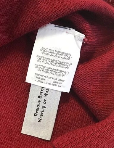 JCrew Turtleneck Merino Wool sweater side slits Golden Burgundy Red Small H1610 - Picture 5 of 12