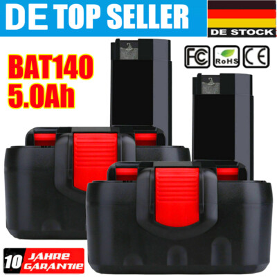 2X Original 14.4V 5,0Ah Ni-MH Akku für Bosch BAT038 BAT140 2607335533 PSR VE-2