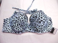 VICTORIA'S SECRET HALTER PUSH UP BIKINI TOP NWT ANIMAL PRINT 2CMG