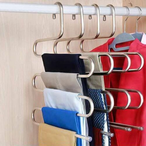 Multi-functional S-type Trouser Rack Stainless Steel Multi-layer Trouser Rack Tr - Picture 1 of 12