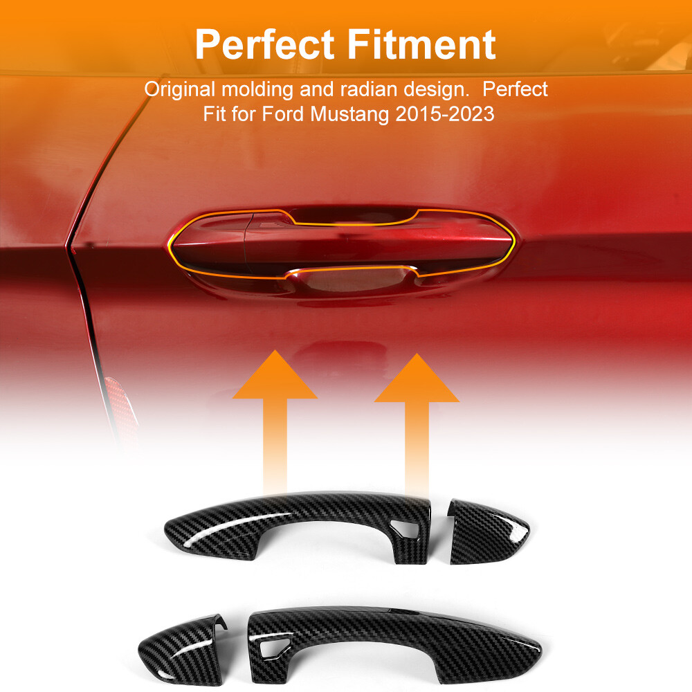 Door Handle Catch Cover Trim Cap Molding Overlay For Ford Mustang