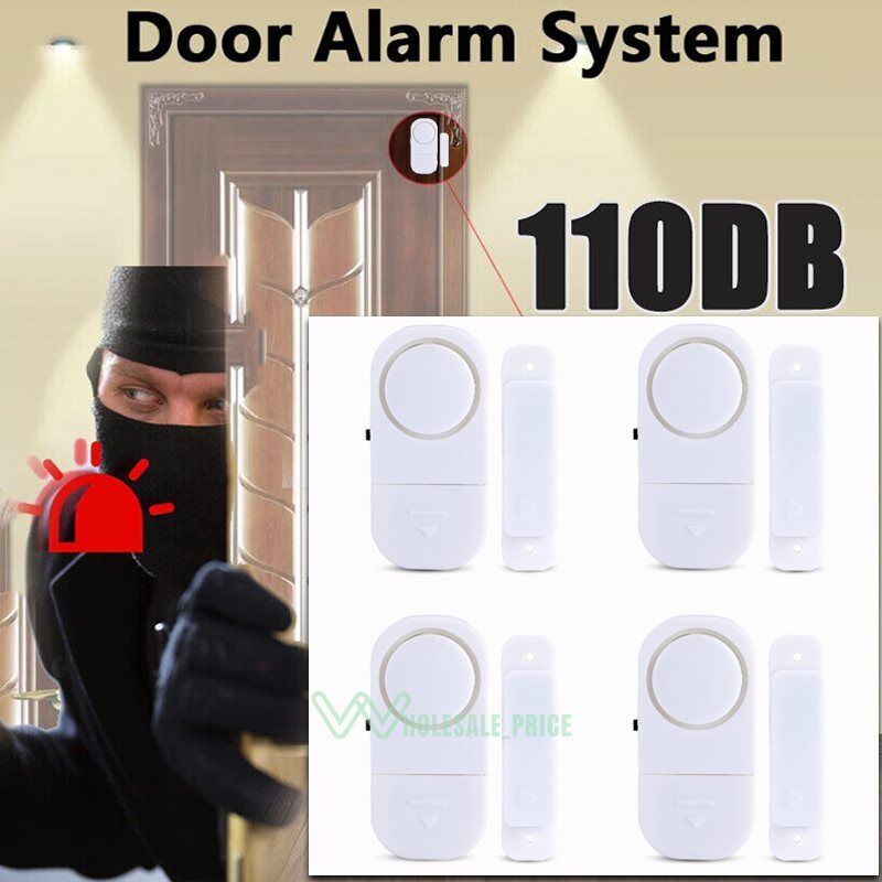 8 12 Alarmas Para Puertas Y Ventanas De Alarma Seguridad Casa Inalambrica  Sensor