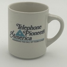 VINTAGE TELEPHONE PIONEERS OF AMERICA MUG COFFEE CUP 1987 -Surrey Group
