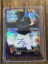 2016 Bowman Lucius Fox Rookie Auto Chrome Purple Refractor CPA-LF 7/250