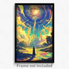 Thai Movie Poster - Dreary Windmill (Thailand Psychedelic Art Retro Film Print)