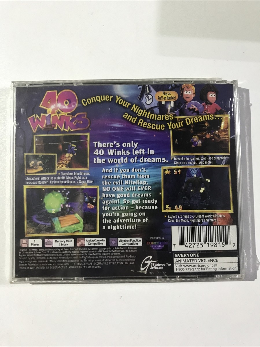 40 Winks (Sony PlayStation 1, 1999) for sale online | eBay