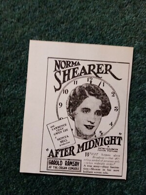 Sa62 Ephemera Nachdruck Filmwerbung Norma Scherer nach Mitternacht 