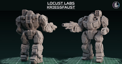 Locust Labs Kriegsfaust (American Mecha Proxy Battlemaster) 5 Mech Kit!