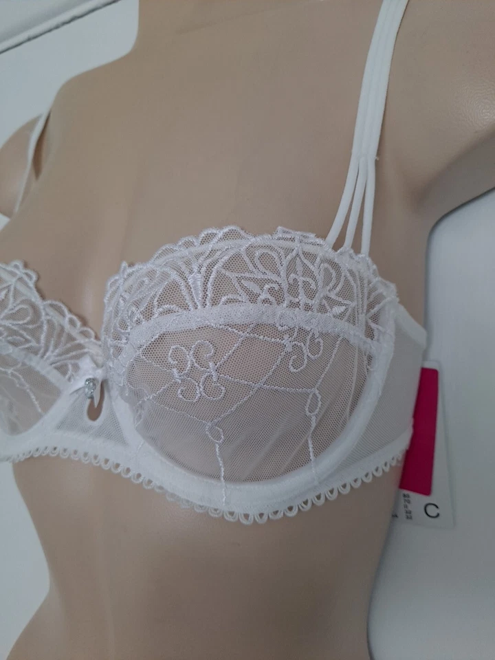 Sujetador para mujer Passionata de encaje con aros negro o blanco (estilo 4565) Foto 4 de 4