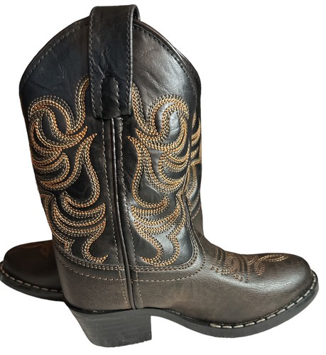 Smoky Mountain Boots Monterey Western 1575C Child’s Size 8.5 R Brown/Black New - Picture 4 of 9