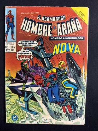 Hombre Arana #167 1983 Spider-Man Comic In Spanish Mexico Foreign U.S. Seller VG