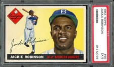 1955 Topps #50 Jackie Robinson HOF Brooklyn Dodgers PSA 5 EX CENTER