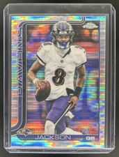 2025 Topps Chrome Lamar Jackson Pulsar Refractor #24 Ravens