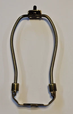 6" TALL ANTIQUE BRASS FINISH HEAVY DUTY LAMP HARP LAMP PART NEW 54460J