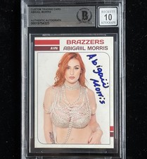Abigaiil Morris Signed Custom Trading Card BAS Beckett COA Autograph Grade 10