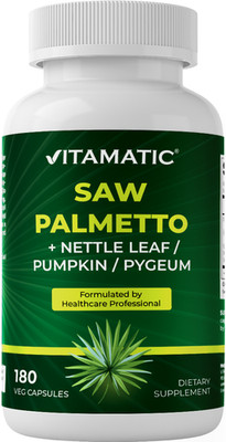 Vitamatic Saw Palmetto Extract for Men & Women- 180 Veg Capsules