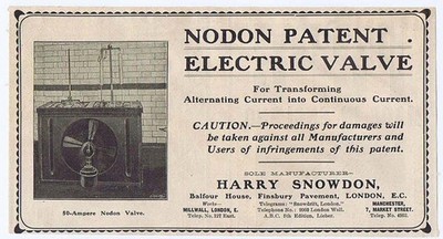 Harry Snowden Electrical Engineers London - Antique Engineering Advert 1904