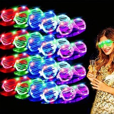 20 Pcs LED Glasses Party Favors Light Up Glasses Glow In The Dark Party Supplies