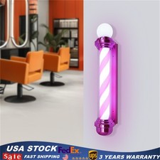 15W LED Barber Pole Light Rotating Wall-mounted for Barbershop SPA Pink Fixture.