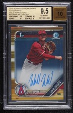 2019 Bowman Draft Chrome Pick Gold Refractor /50 Will Wilson BGS 9.5 Auto 08gd