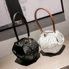 Women’s Round Lantern Bag Fashion Shoulder Handbag Casual Purse