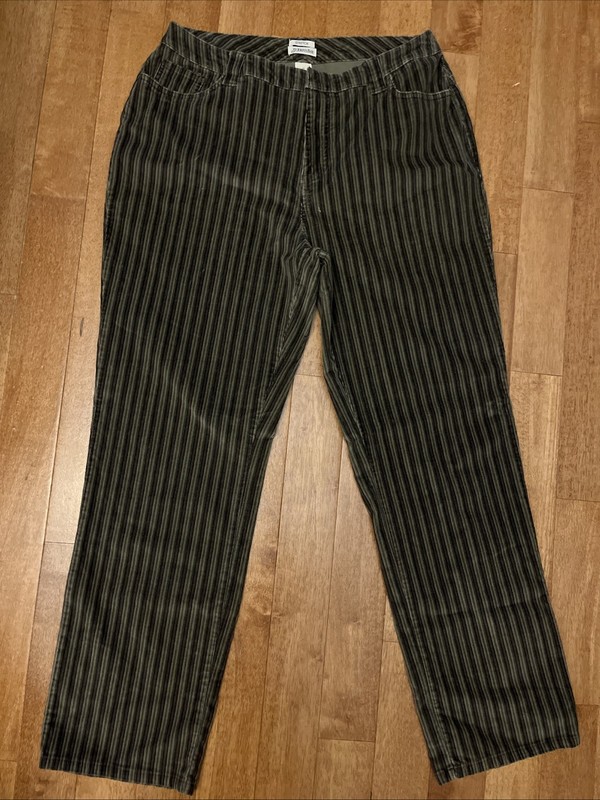 St John’s Bay Size 14 Soft Fine Corduroy 2% Spandex With Muted Stripes