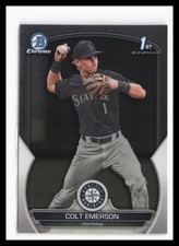 2023 Bowman Draft Chrome #BDC-42 Colt Emerson Seattle Mariners RC 1st 4