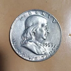 1959 Franklin Half Dollar 50C 90% Silver Business Strike Philadelphia KM#199