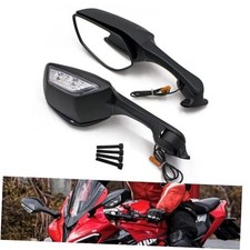Motorcycle Mirrors With Turn Signals Rearview Side Mirror Adjustable