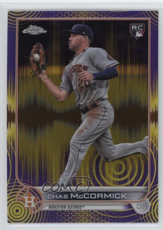 2022 Topps Chrome Sonic Purple & Yellow Pulse Refractor /299 Chas McCormick 19yv