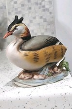 Maruri Figurine Great Crested Grebe colourful vintage excellent condition piece