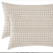 PACIFIC HOME FASHION 100 Cotton Waffle Pillowcases 2 Pack Breathable 20 X 30