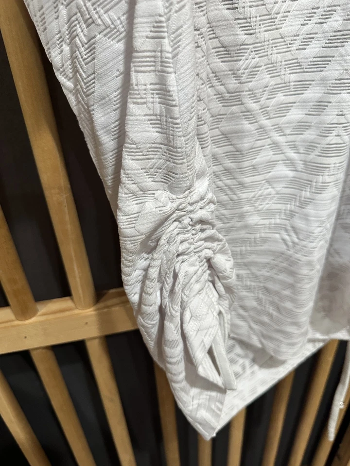 Купальный костюм Dotti женский накидка XL белый на шнурке по бокам легкий топ - Изображение 2 из 4