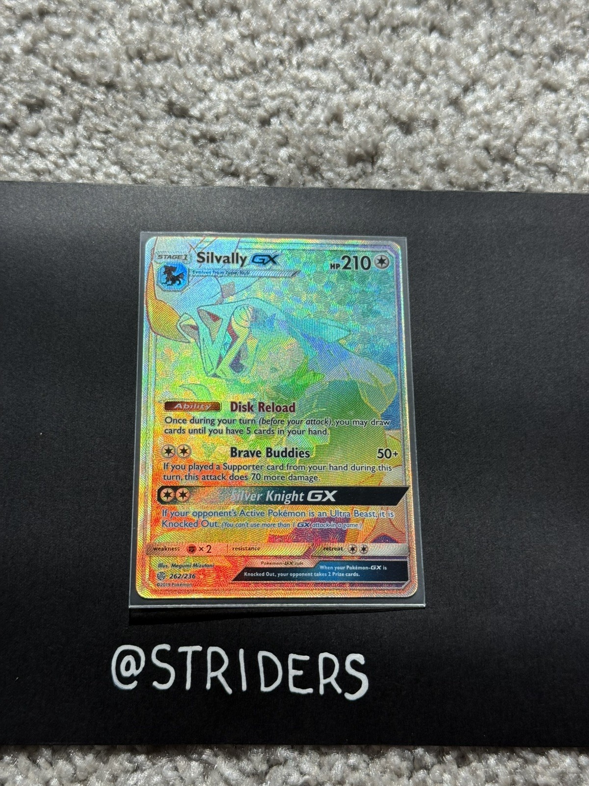 Silvally GX ⭐️ 262/236 Holo Rare Rainbow Cosmic Eclipse 2019 Pokemon NM