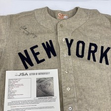Johnny Mize Signed Vintage 1949 New York Yankees Jersey JSA COA