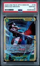 2026 ONE PIECE OP14-EB04-THE AZURE SEA'S SEVEN #119 DRACULE MIHAWK PSA 10