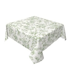 Sage Green Chinoiserie Square Tablecloth 54" x 54" Square Sage Green Floral 2