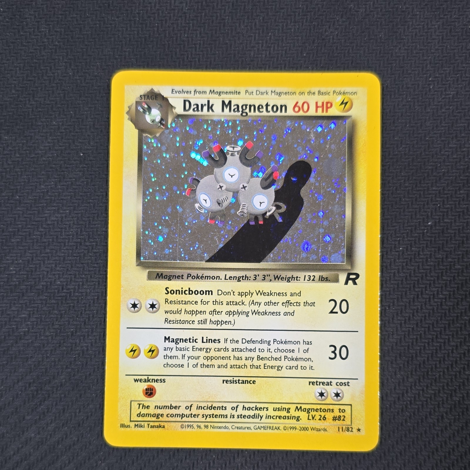 Dark Magneton - 11/82 Team Rocket Unlimited Holo Rare Pokemon - LP Card