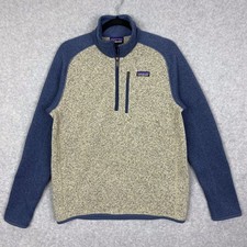 Patagonia Sweater Mens M Oar Tan Better 1/4 Zip Fleece Pullover