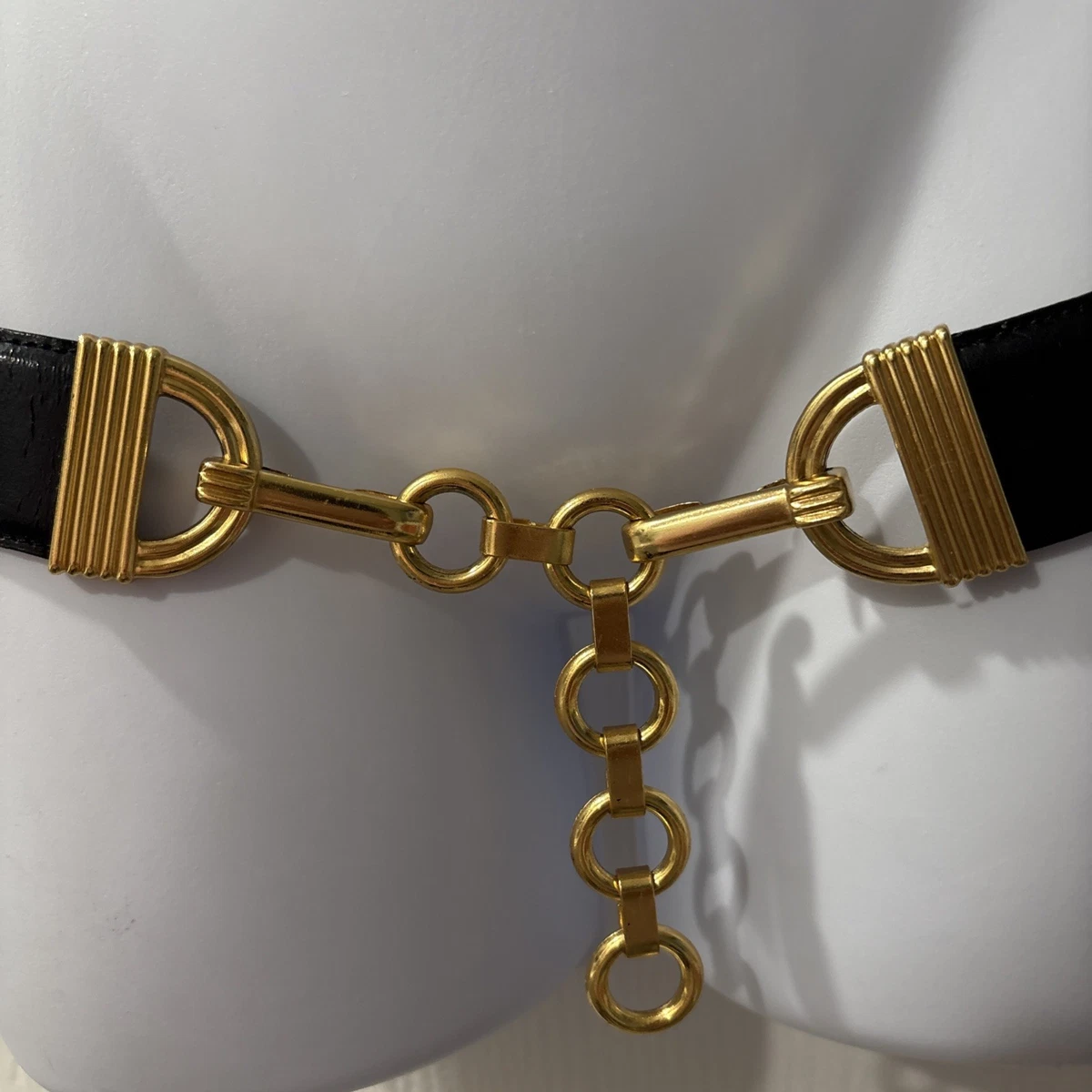 Liz Claiborne Leather Belt Medium Black Brass Turtles Metal Medallion Novelty Liz Claiborne Leather Black Belts for Women for sale | eBay main image 4