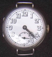 Antico Orologio Svizzero Trench Argento .925 Sottoquadrante Uomo Carica Manuale-- Ricambi/Riparazioni