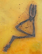 Eoz&auml;n  Frosch - Becken und Beine aus der Grube Messel  Altfund  Rarit&auml;t  F1-6