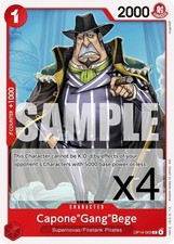 4X One Piece Card Game Capone"Gang"Bege OP14-003 Common NM Presale