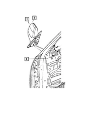 Genuine Mopar Outside Rearview Electric Heated Mirror Left 1KX631SBAA