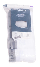 Gildan Men's 2XL 44-46 White Cotton Classic Brief Underwear 6 in Package