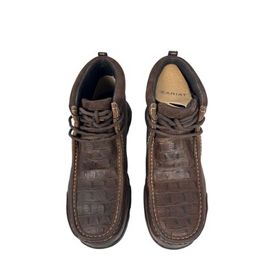 Ariat Chukka Work Boot Comp Toe 7.5 D Brown Leather Croco  display picture 3
