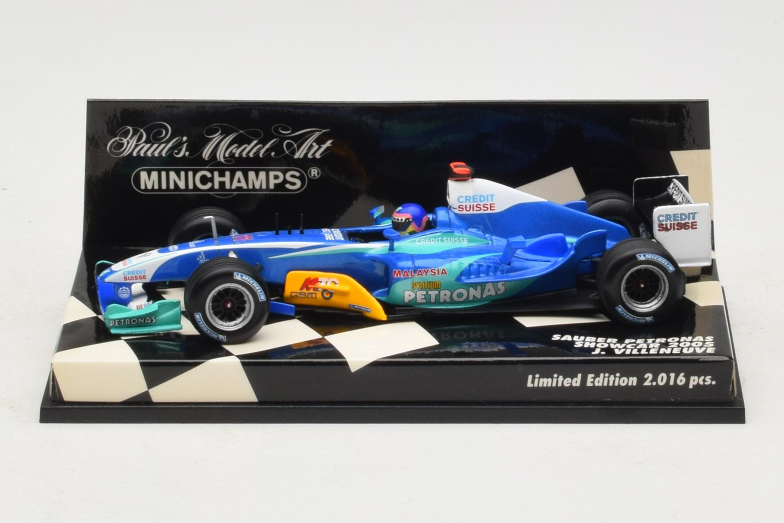 400050081 F1 Sauber Petronas Showcar J Villeneuve 2005 Minichamps 1/43