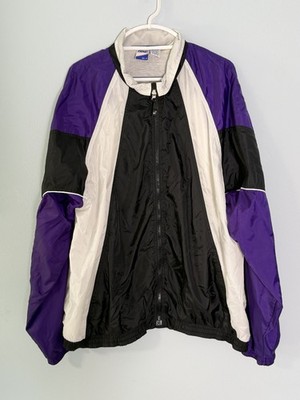 Vintage 80's Bike Jacket Mens  Jade Purple Windbreaker Full Zip Lightweight XLT